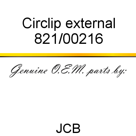 Circlip, external 821/00216