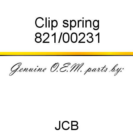 Clip, spring 821/00231