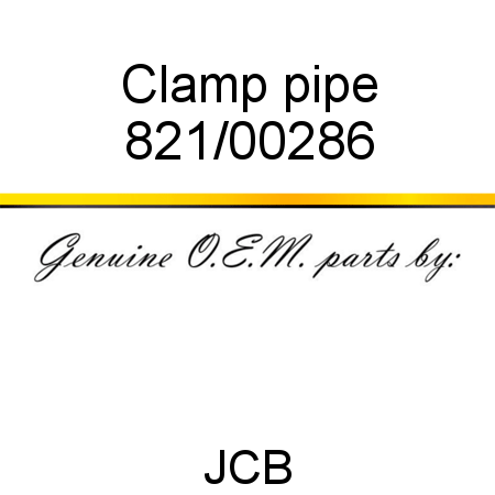 Clamp, pipe 821/00286