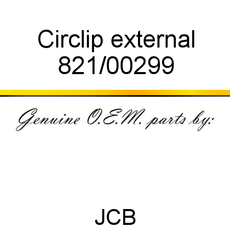 Circlip, external 821/00299