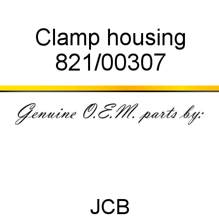 Clamp, housing 821/00307