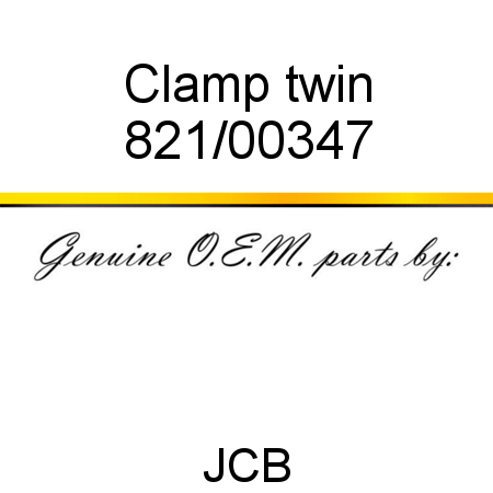 Clamp, twin 821/00347