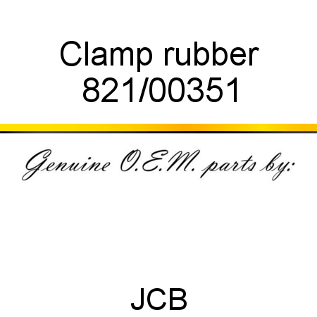 Clamp, rubber 821/00351
