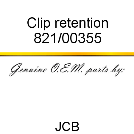 Clip, retention 821/00355