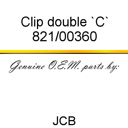 Clip, double `C` 821/00360
