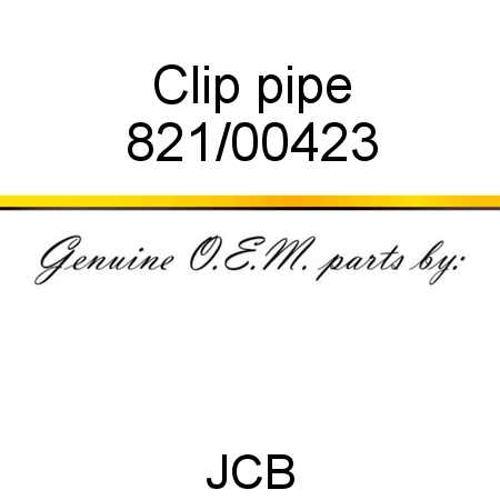 Clip, pipe 821/00423