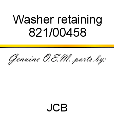 Washer, retaining 821/00458