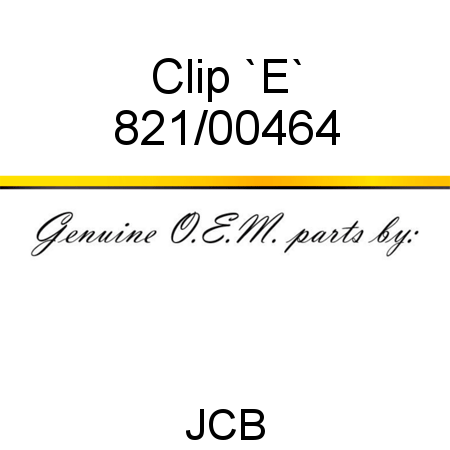 Clip, `E` 821/00464