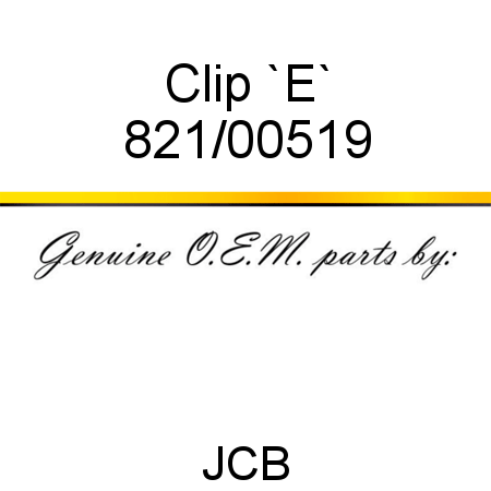 Clip, `E` 821/00519