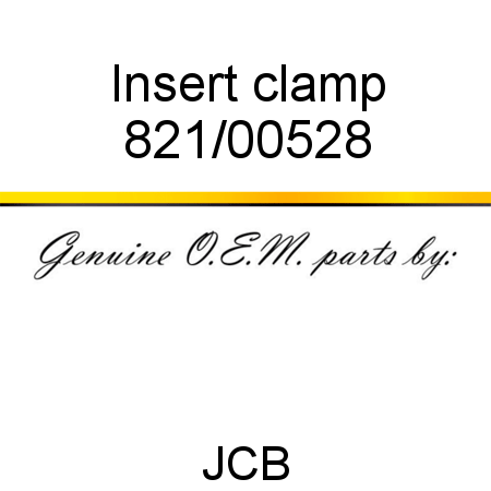 Insert, clamp 821/00528