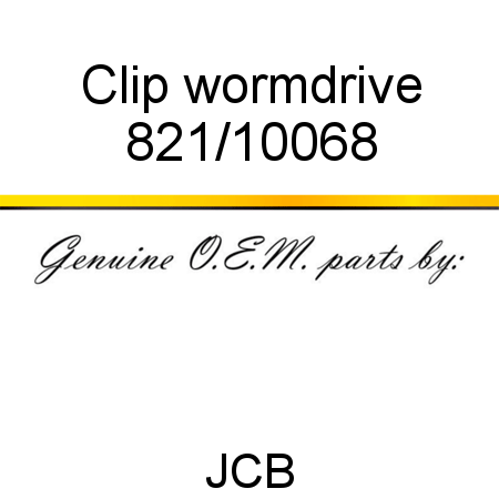 Clip, wormdrive 821/10068