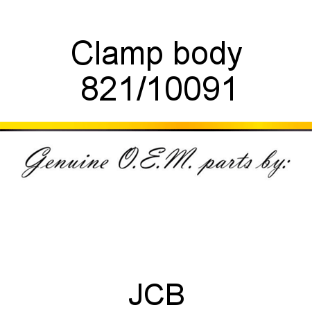Clamp, body 821/10091