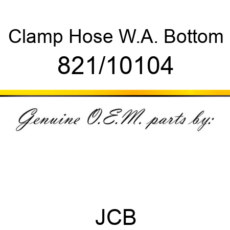 Clamp, Hose W.A., Bottom 821/10104