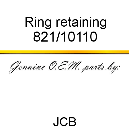 Ring, retaining 821/10110