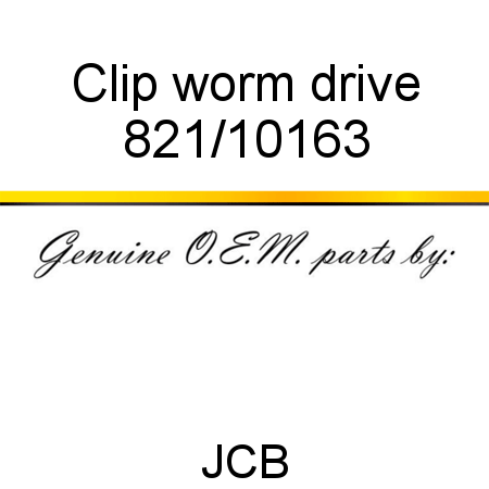 Clip, worm drive 821/10163
