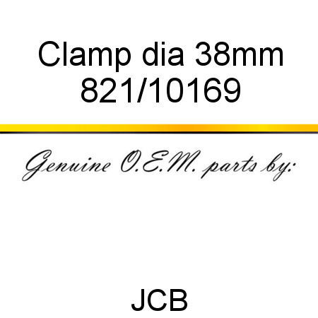 Clamp, dia 38mm 821/10169