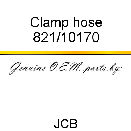 Clamp, hose 821/10170