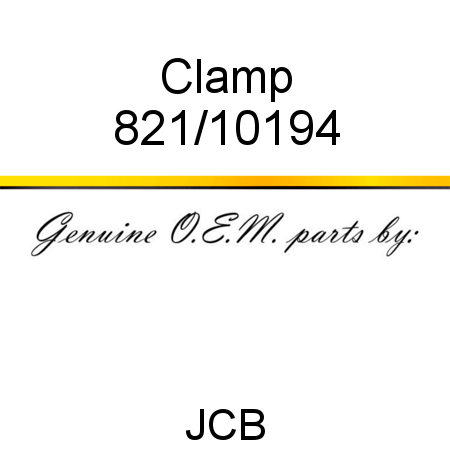 Clamp 821/10194