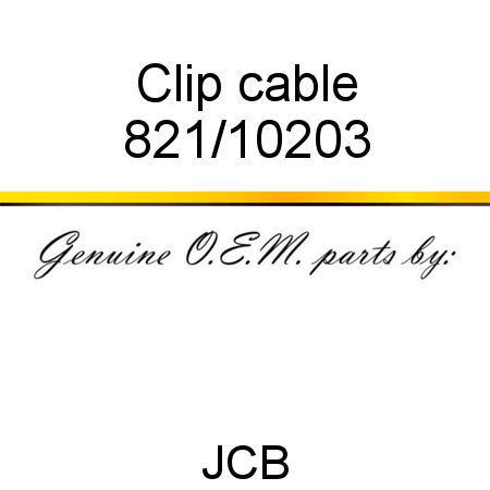 Clip, cable 821/10203