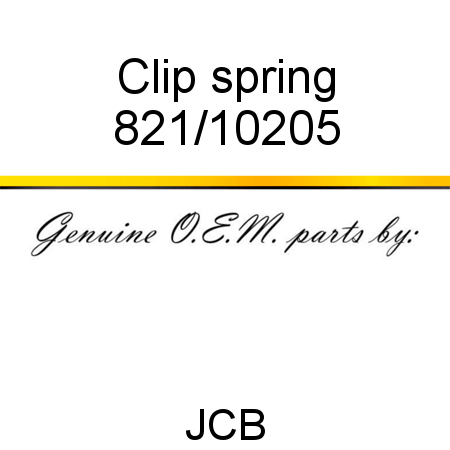 Clip, spring 821/10205