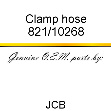 Clamp, hose 821/10268