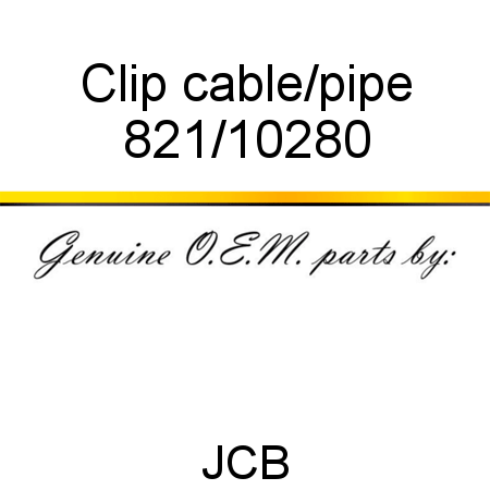 Clip, cable/pipe 821/10280