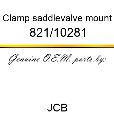 Clamp, saddle,valve mount 821/10281