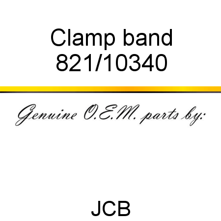 Clamp, band 821/10340