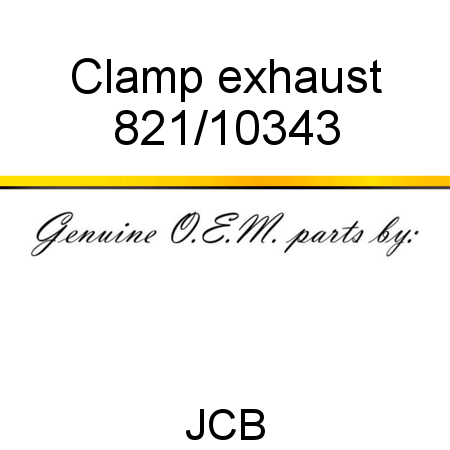 Clamp, exhaust 821/10343