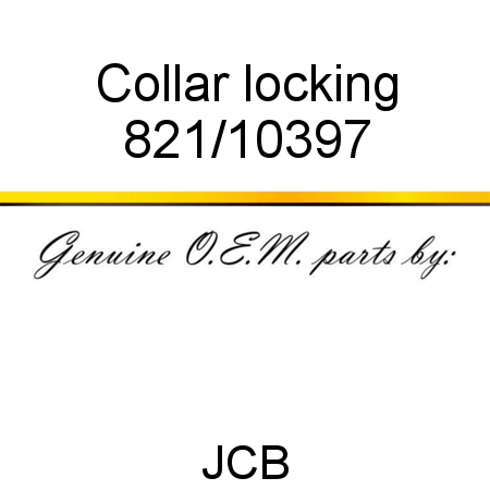 Collar, locking 821/10397