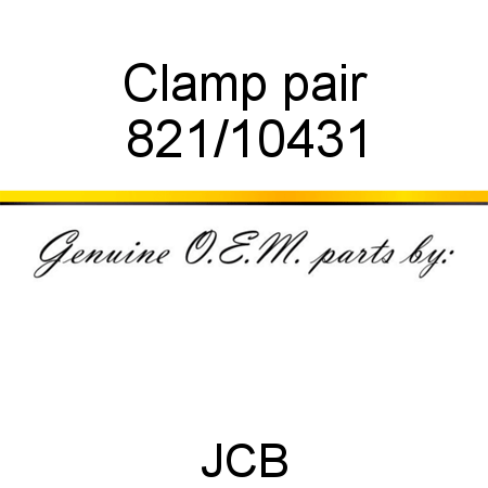 Clamp, pair 821/10431