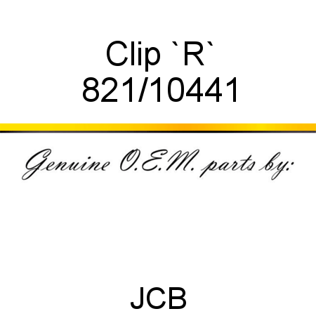 Clip, `R` 821/10441