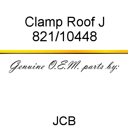 Clamp, Roof J 821/10448