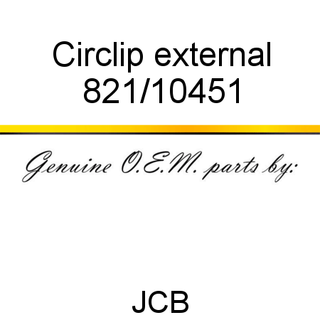 Circlip, external 821/10451