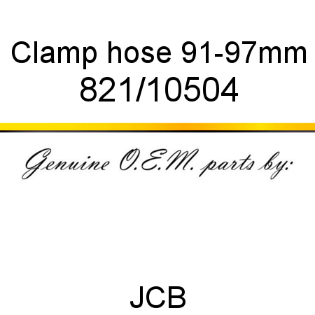 Clamp, hose, 91-97mm 821/10504