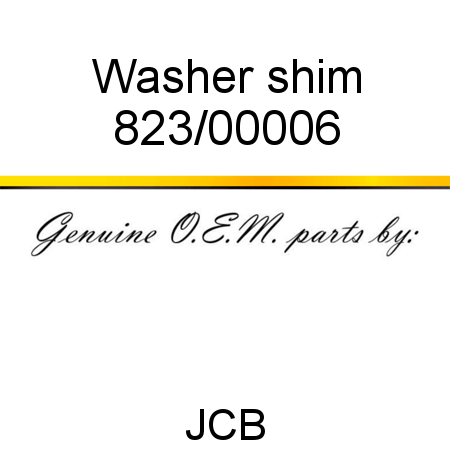 Washer, shim 823/00006