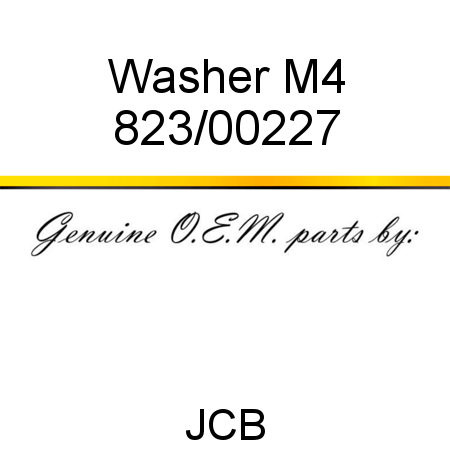 Washer, M4 823/00227