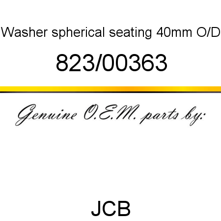 Washer, spherical seating, 40mm O/D 823/00363