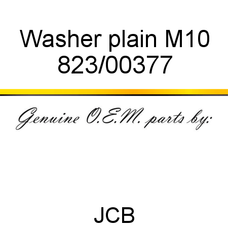 Washer, plain M10 823/00377