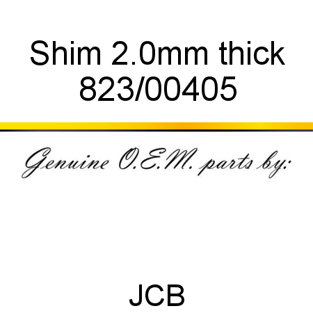 Shim, 2.0mm thick 823/00405