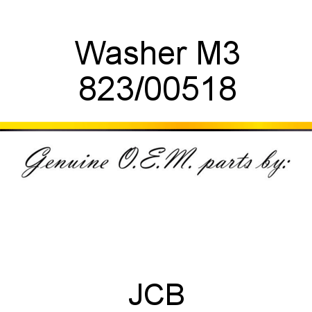 Washer, M3 823/00518