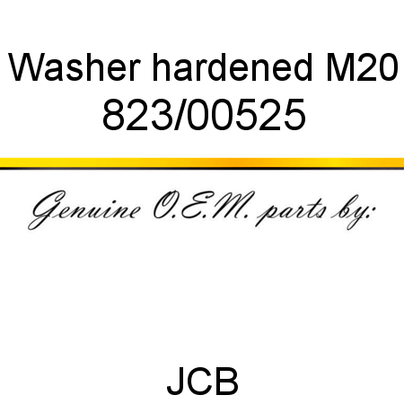 Washer, hardened, M20 823/00525