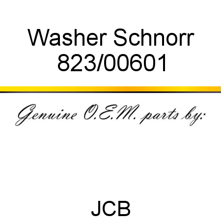 Washer, Schnorr 823/00601