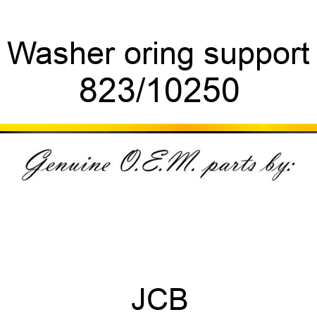 Washer, oring support 823/10250