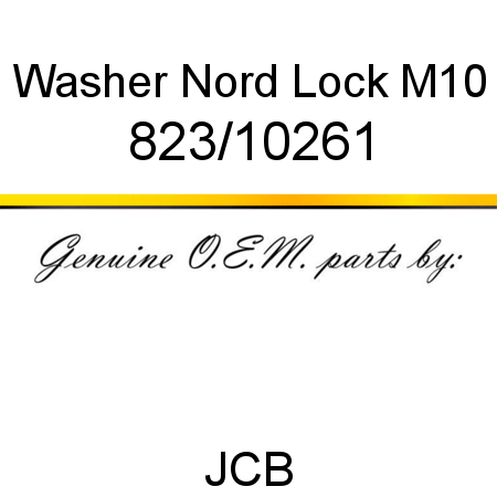 Washer, Nord Lock, M10 823/10261