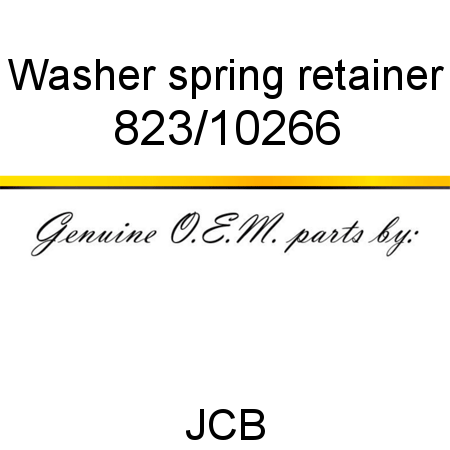 Washer, spring retainer 823/10266