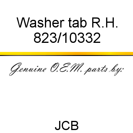 Washer, tab, R.H. 823/10332