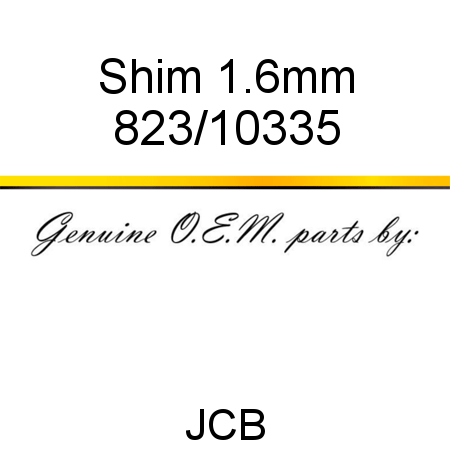 Shim, 1.6mm 823/10335