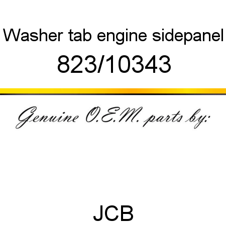 Washer, tab, engine sidepanel 823/10343