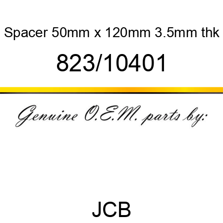 Spacer, 50mm x 120mm, 3.5mm thk 823/10401